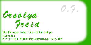 orsolya freid business card